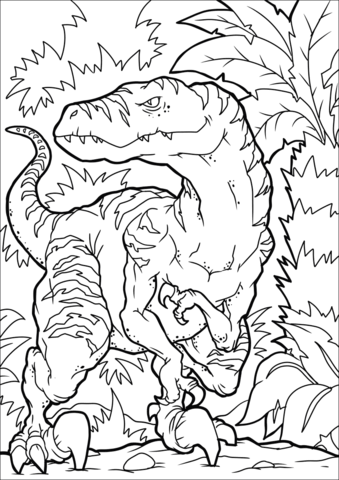 Velociraptor Dino Coloring Page